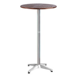 Picture of Arendt Bar Table, Brown Metal Silver/Brown Frisse Outdoors