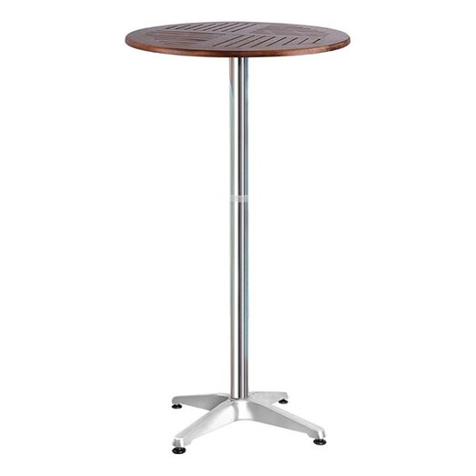 Picture of Arendt Bar Table, Brown Metal Silver/Brown Frisse Outdoors