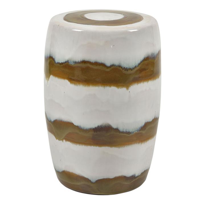 Picture of Arizona Stool Ceramic White/Brown Casa Uno