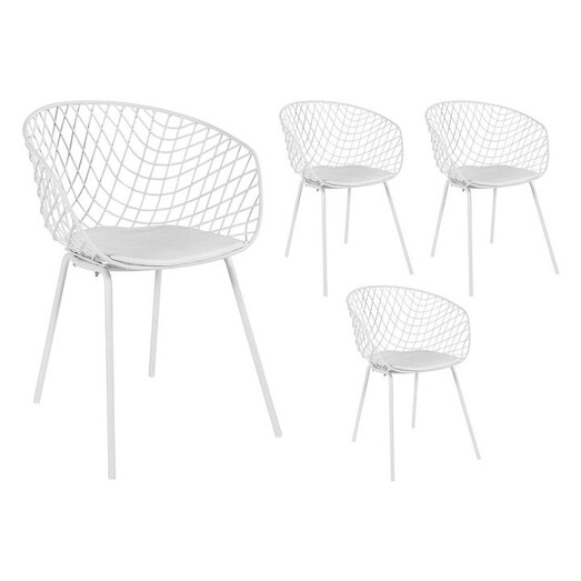 Picture of Arlo Set of 4 Dining Chairs Steel White Living by Design