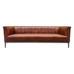 Picture of Arram 3 Seater Leather Sofa Cigar Tan Searles Homewares