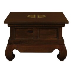 Picture of Arriaga Carved Side Table in Mahogany by Kayu Estate