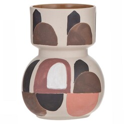 Picture of Artemis Handpainted Ceramic Vase Size 15 x 20cm in Cream by Amalfi