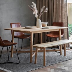 Picture of Artheus Oak Dining Table Wood Natural Castle Road Interiors