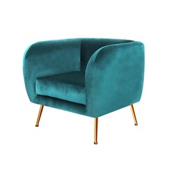 Picture of Artiss Armchair Lounge Sofa Arm Chair Accent Chairs Armchairs Couch Velvet Green