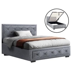 Picture of Artiss Bed Frame King Single Size Gas Lift Base With Storage Mattress Fabric