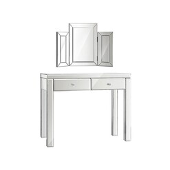 Picture of Artiss Dressing Table Set Console Table With Mirror Mirrored Furniture Dresser