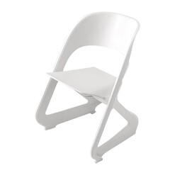Picture of ArtissIn Set of 4 Dining Chairs Office Cafe Lounge Seat Stackable Plastic Leisure Chairs White