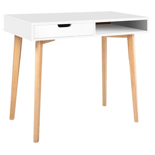 Picture of Artur Desk, White MDF White/Wood Resort Living