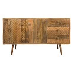 Picture of Ashanti Carved Sideboard in Brown by Casa Uno