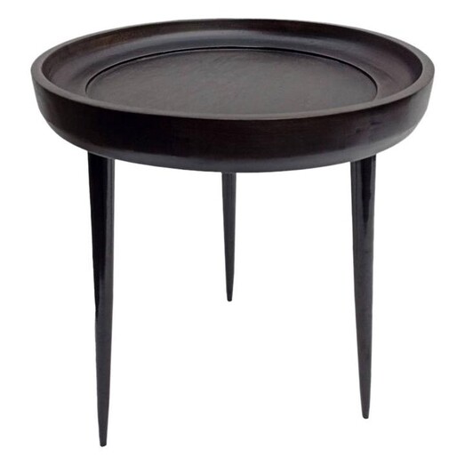 Picture of Ashford Round Timber Side Table in Black by j.elliot HOME