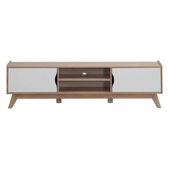 Picture of Ashton Entertainment Unit Chipboard Oak White U.S Designs