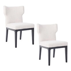 Picture of Ashton Set of 2 Upholstered Dining Chairs Wood Assorted CAFE Lighting & Living
