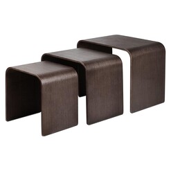 Picture of Ashwell Nesting Table (Set of 3) MDF Brown Resort Living