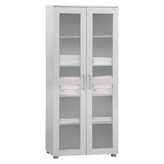 Picture of Aspen Double Door Display Cabinet in White by Meubilair Picture of Aspen Double Door Display Cabinet in White by Meubilair