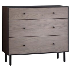 Picture of Astor Chest of 3 Drawers Metal Natural/Black Castle Road Interiors