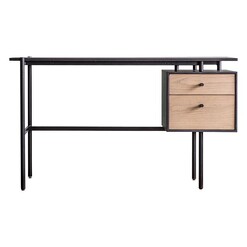 Picture of Astor Oak Desk Natural/Black Castle Road Interiors