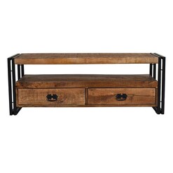 Picture of Astra Industrial Look Entertainment TV Unit in Black/Natural by Fab Habitat