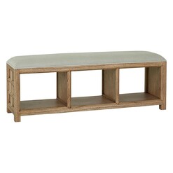 Picture of Astrid Timber Bed End Bench Wood Mindi Brown Mise En Scene
