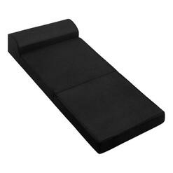 Picture of Atticus Folding Foam Sofa Bed Polyester Black Giselle Bedding