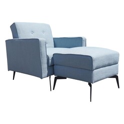 Picture of Attiq Single Sofa Bed, Light Blue Polyester HEQS