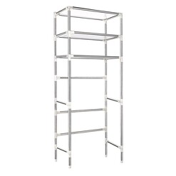 Picture of Atton Storage Rack, 3 Shelves Metal Silver Resort Living