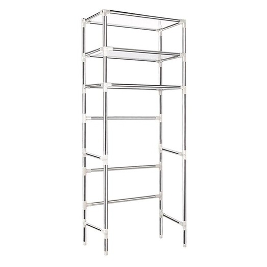 Picture of Atton Storage Rack, 3 Shelves Metal Silver Resort Living