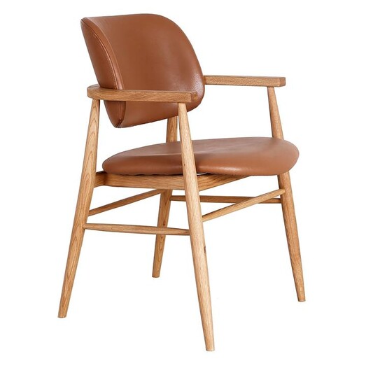 Picture of Aura Leather Dining Chair Tan Life Interiors