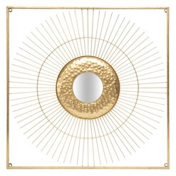 Picture of Aura Round Wall Mirror Metal Gold Artisan Homewares