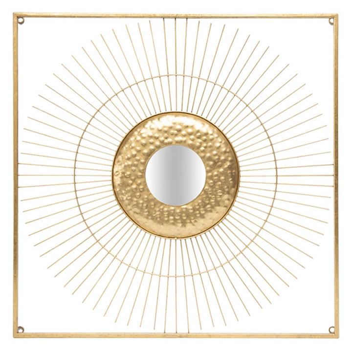 Picture of Aura Round Wall Mirror Metal Gold Artisan Homewares