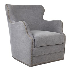 Picture of Autumn Swivel Armchair Fabric Grey CAFE Lighting & Living