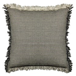 Picture of Ava Stripe Cushion with Feather Fill Size 50 x 50cm in Black/White by L&M Home