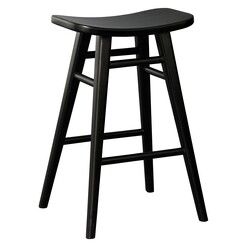 Picture of Aveline Mahogany Bar Stool Black Kayu Estate