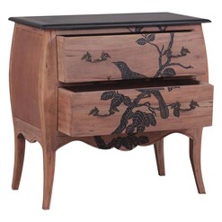 Picture of Aviani Chest of Drawers Solid Wood Natural/Black Dasch Design