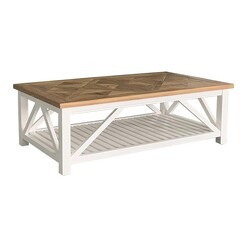 Picture of Avista Timber Coffee Table in White/Natural by Jac Home Living