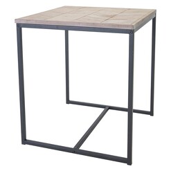 Picture of Avoca Chevron Side Table Wood Natural/Black Meubilair