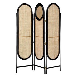 Picture of Ayano Rattan Room Divider Black Vida & Co.
