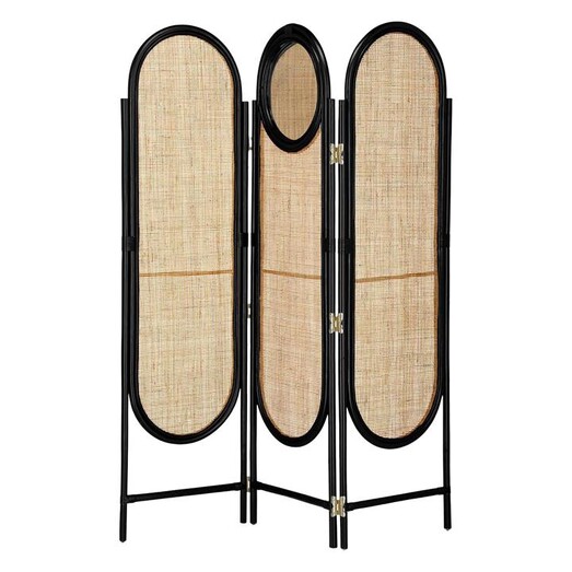 Picture of Ayano Rattan Room Divider Black Vida & Co.