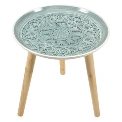 Picture of Azure Side Table MDF Teal/Natural Casa Uno