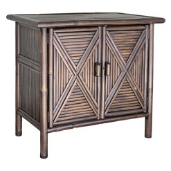 Picture of Bahamas Bamboo Cabinet Dark Brown Florabelle