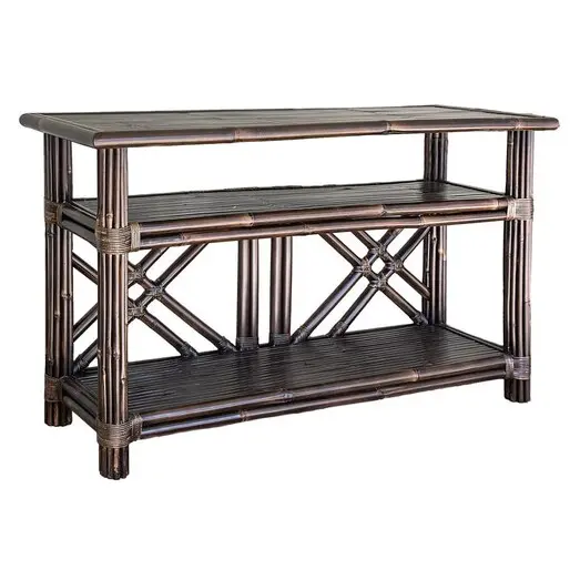 Picture of Bahamas Bamboo Console Table Dark Brown Florabelle