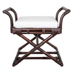 Picture of Bahamas Bamboo Stool Dark Brown Florabelle