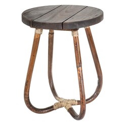 Picture of Bahamas Side Table, Brown Rattan Florabelle