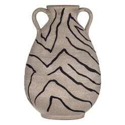 Picture of Bahari Handpainted Vessel in Black by Amalfi