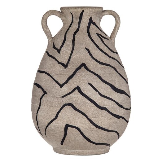 Picture of Bahari Handpainted Vessel in Black by Amalfi