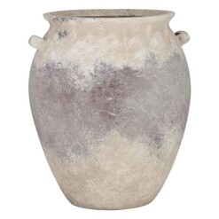 Picture of Bahia Glazed Vessel with Open Mouth in Grey by Amalfi