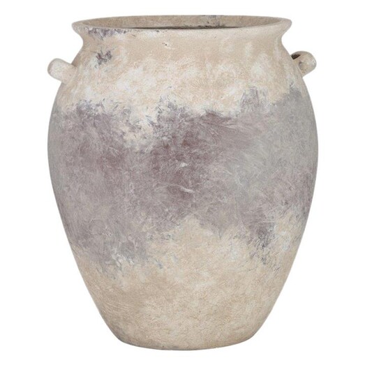 Picture of Bahia Glazed Vessel with Open Mouth in Grey by Amalfi