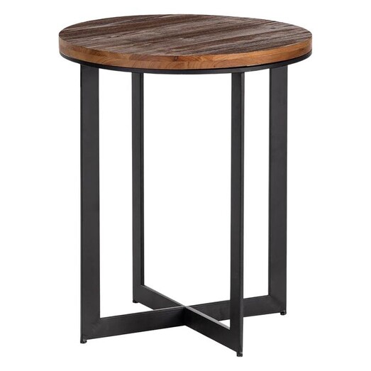 Picture of Bailey Timber & Iron Side Table Metal Black/Natural Academy