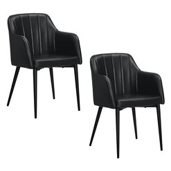 Picture of Baines Faux Leather Dining Chair (Set of 2) Assorted Zanui Collection