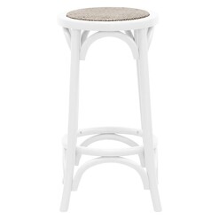 Picture of Bakewell Oak & Rattan Kitchen Stool Assorted Dover Mason